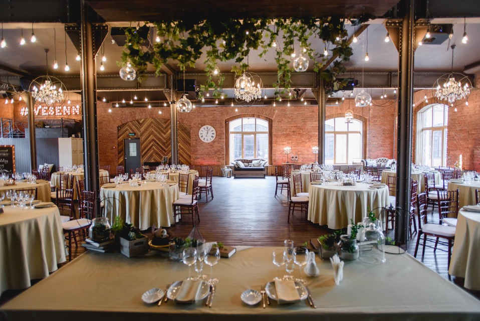 Restoran banketa za svadbu "Olius", Loft Hall